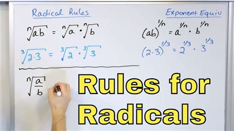 rules for radicals in math
