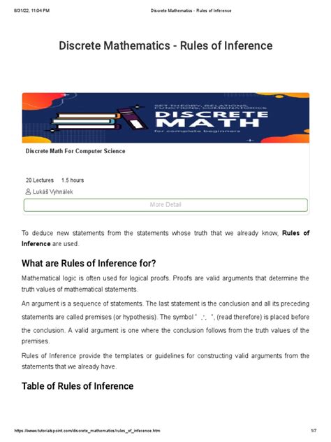 rules of inference in discrete mathematics pdf