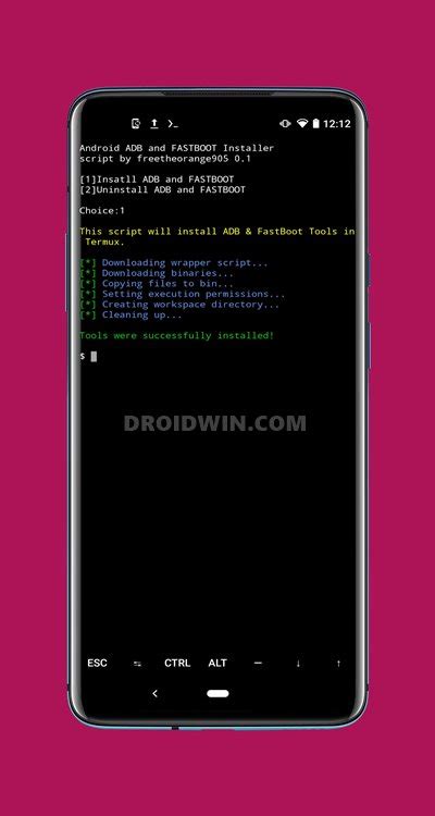 run adb in termux