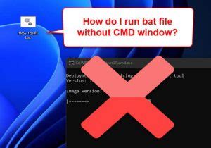 run bat file without cmd window