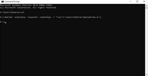 run matlab script from command line without gui