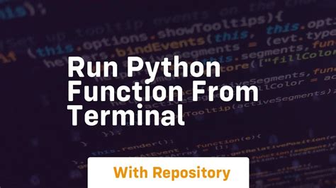 run python function from terminal