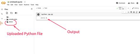 run python script in google colab