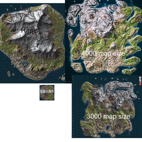 rust console map size