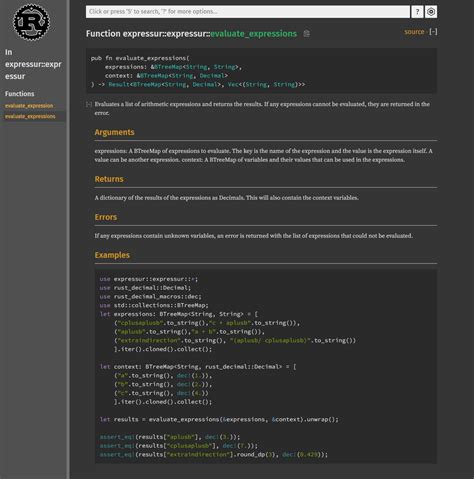 rust docs example