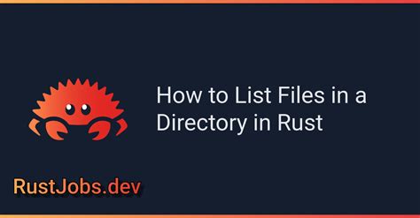 rust list directory