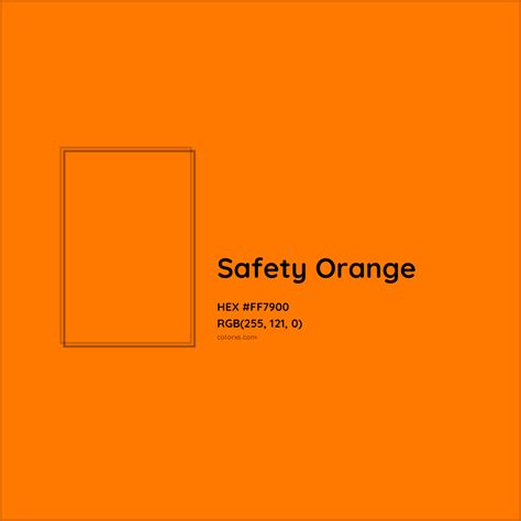 safety orange colour code