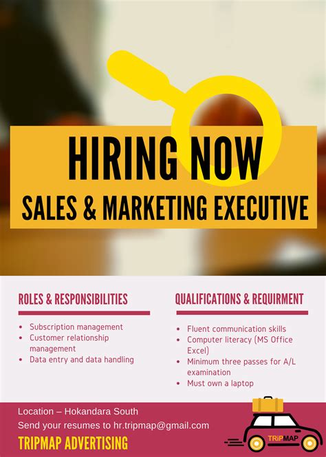 Sales and marketing position