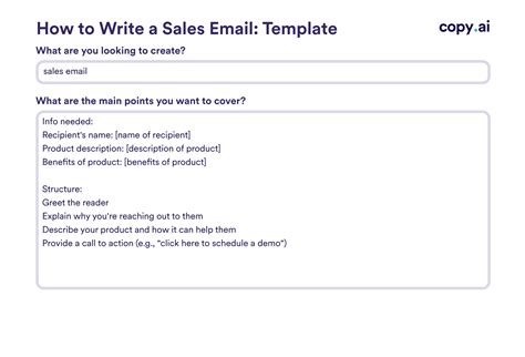 sales email template examples
