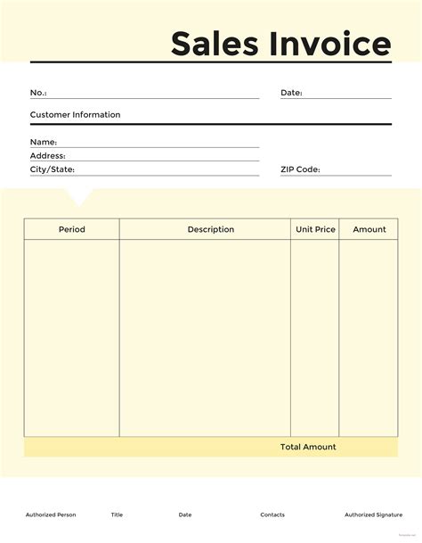 sales invoice excel template