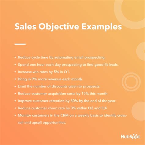 sales manager goals and objectives examples