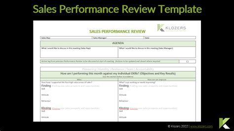 sales performance reviews examples for managers