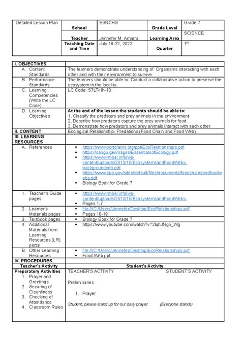 sample 7es lesson plan in mathematics