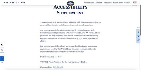 sample accessibility statement for website