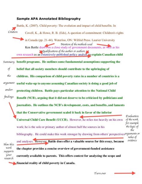 sample apa style annotated bibliography