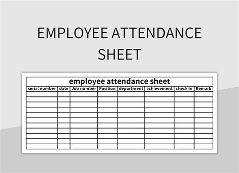 sample attendance sheet format in excel