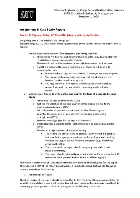 sample case study assignment pdf apa
