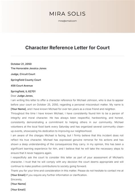 sample character reference letter for court pdf uk free