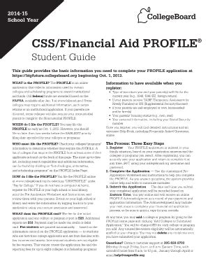 sample css profile application