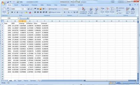sample data set for excel practice