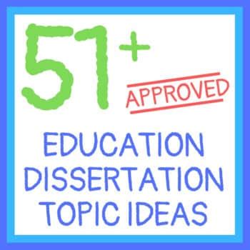 sample dissertation topics in education
