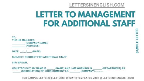 sample email for requesting additional staff