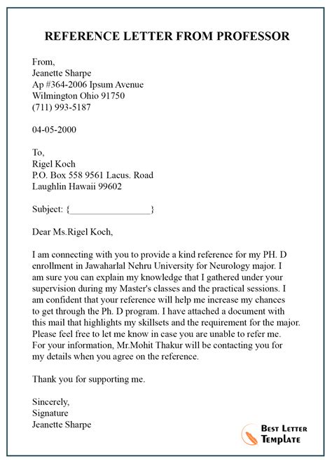 sample email to request recommendation letter from professor