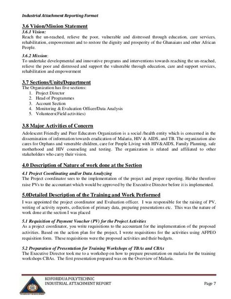 sample examples of attachment report writing