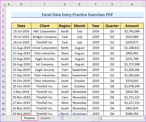 sample excel data for pivot table practice