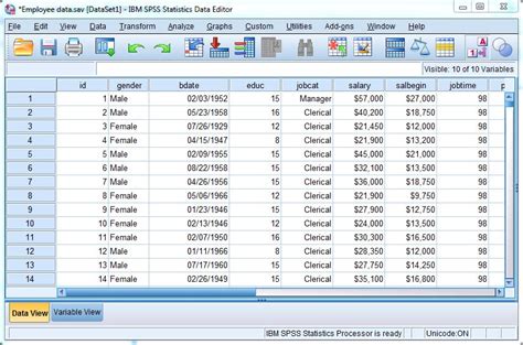 sample excel data for spss download free