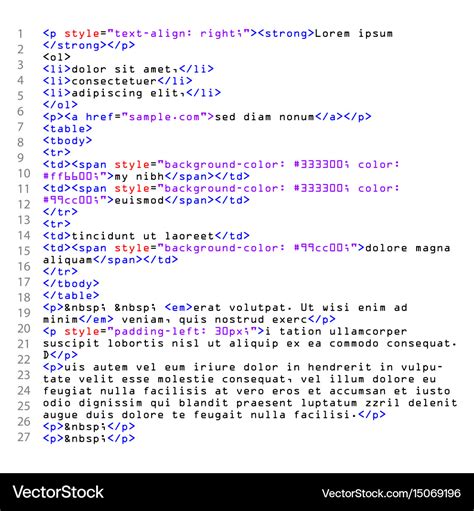 sample html code for homepage