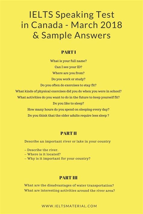 sample ielts speaking test questions with answers pdf