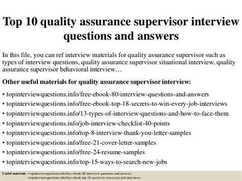 sample interview questions and answers for quality assurance