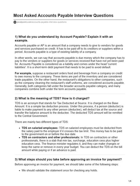 sample interview questions for accounts payable manager