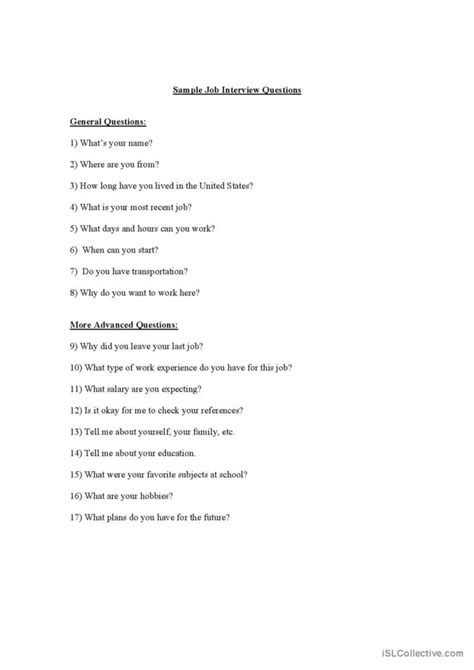 sample interview questions for high school students