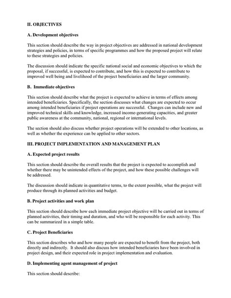 sample objectives of project proposal