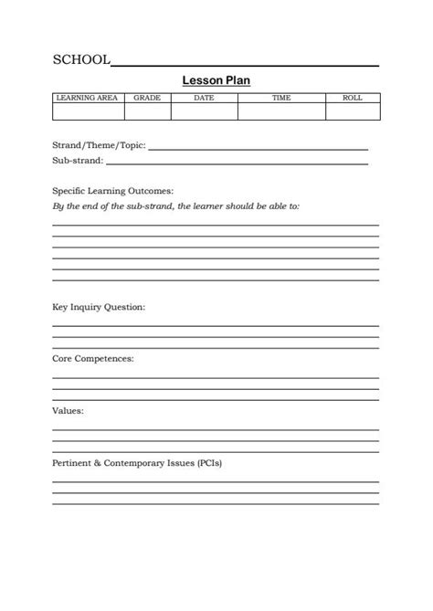 sample of a cbc lesson plan
