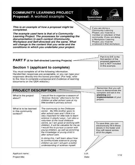 sample of a community based project activity proposal