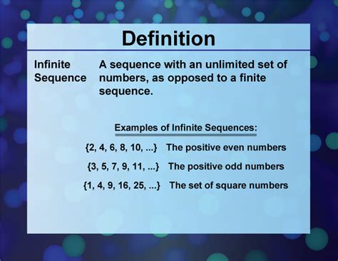 sample of infinite sequence