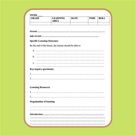 sample of lesson plan for secondary school in kenya