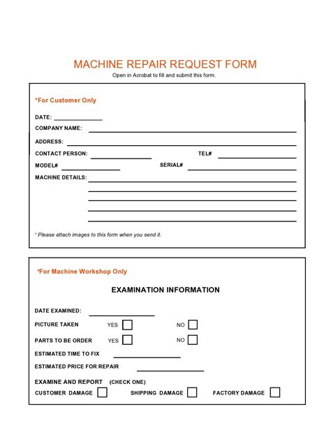 sample of maintenance request form