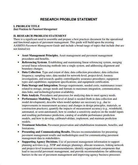 sample of research problem statement