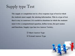 sample of supply type test