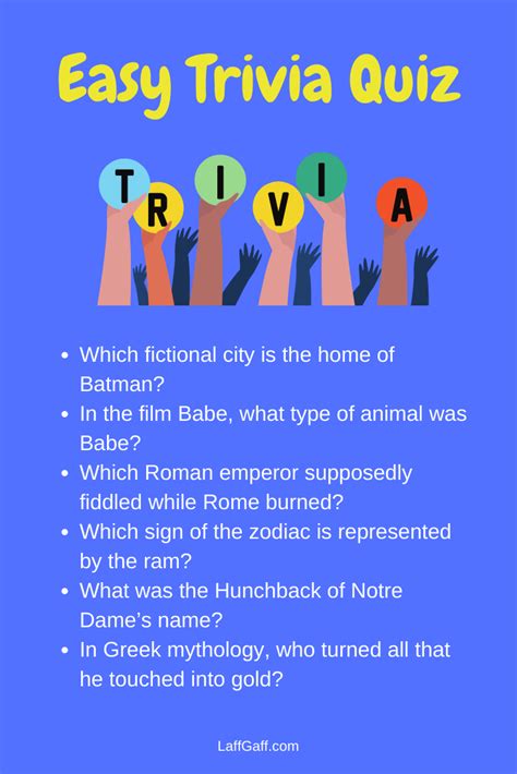 sample of trivia questions and answers