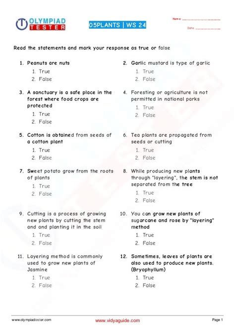sample papers for class 5 science olympiad