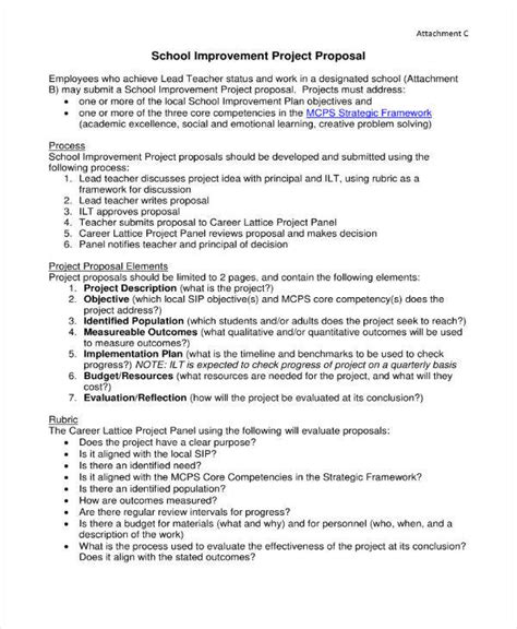 sample project proposal for classroom improvement