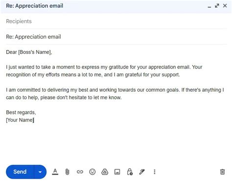 sample reply to appreciation email from client to boss