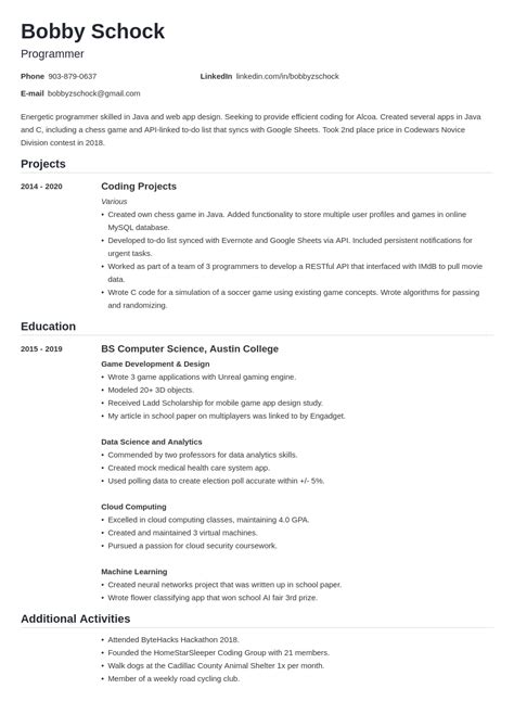 sample resume for part time job with no experience pdf