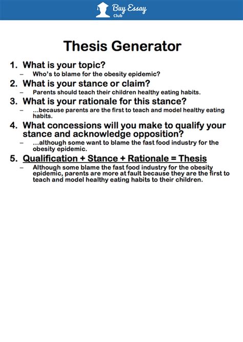 sample thesis statement for informative essay