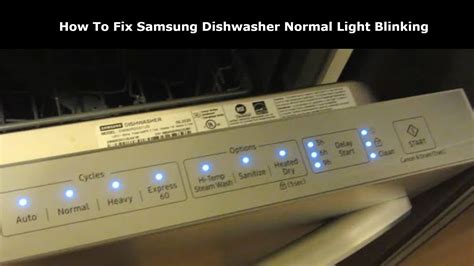 samsung dishwasher flashing light code